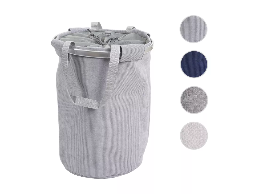 Collecteur de linge MCW-C34, velours gris