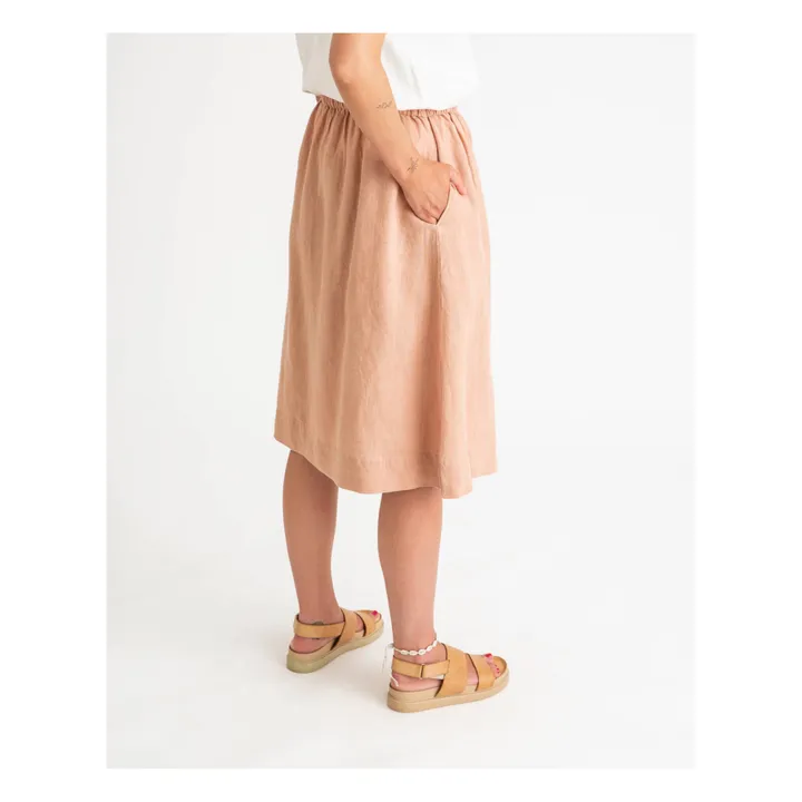 Matona Jupe Midi Lin | Vieux Rose
