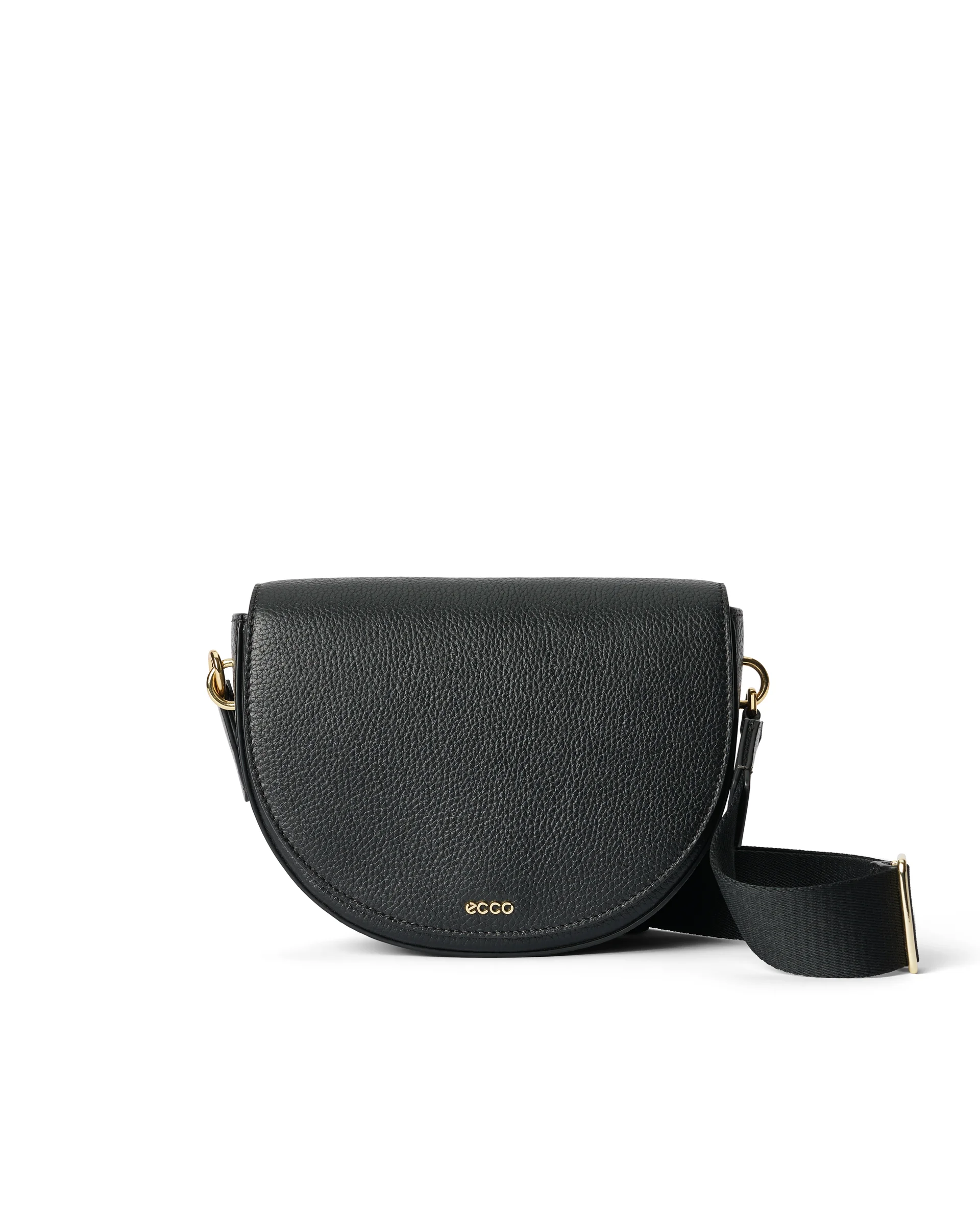 ECCO Saddle Bag Satteltasche aus Leder Schwarz 16X22X9 cm