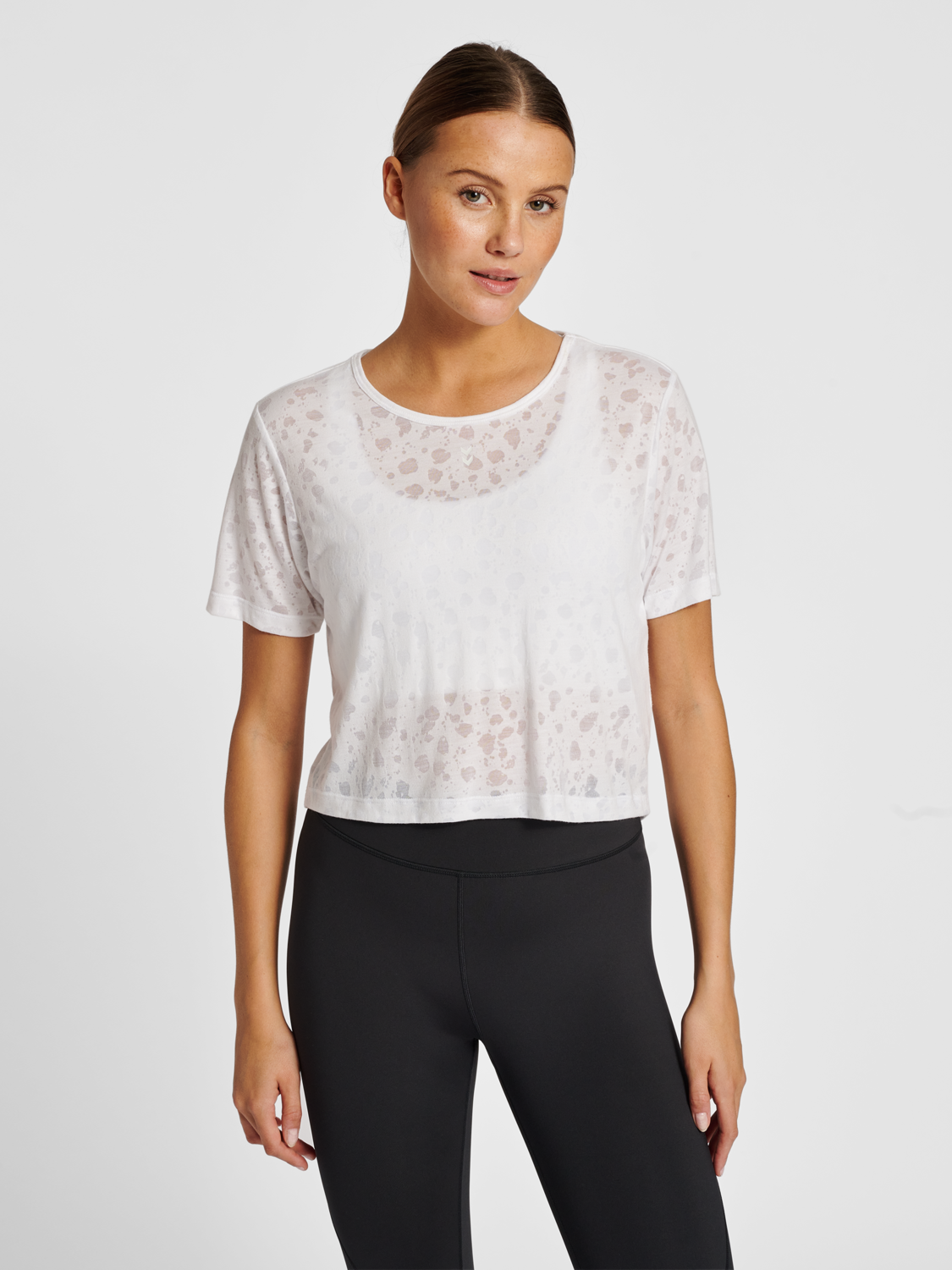 hmlMT IRIS BURNOUT CROP T-SHIRT