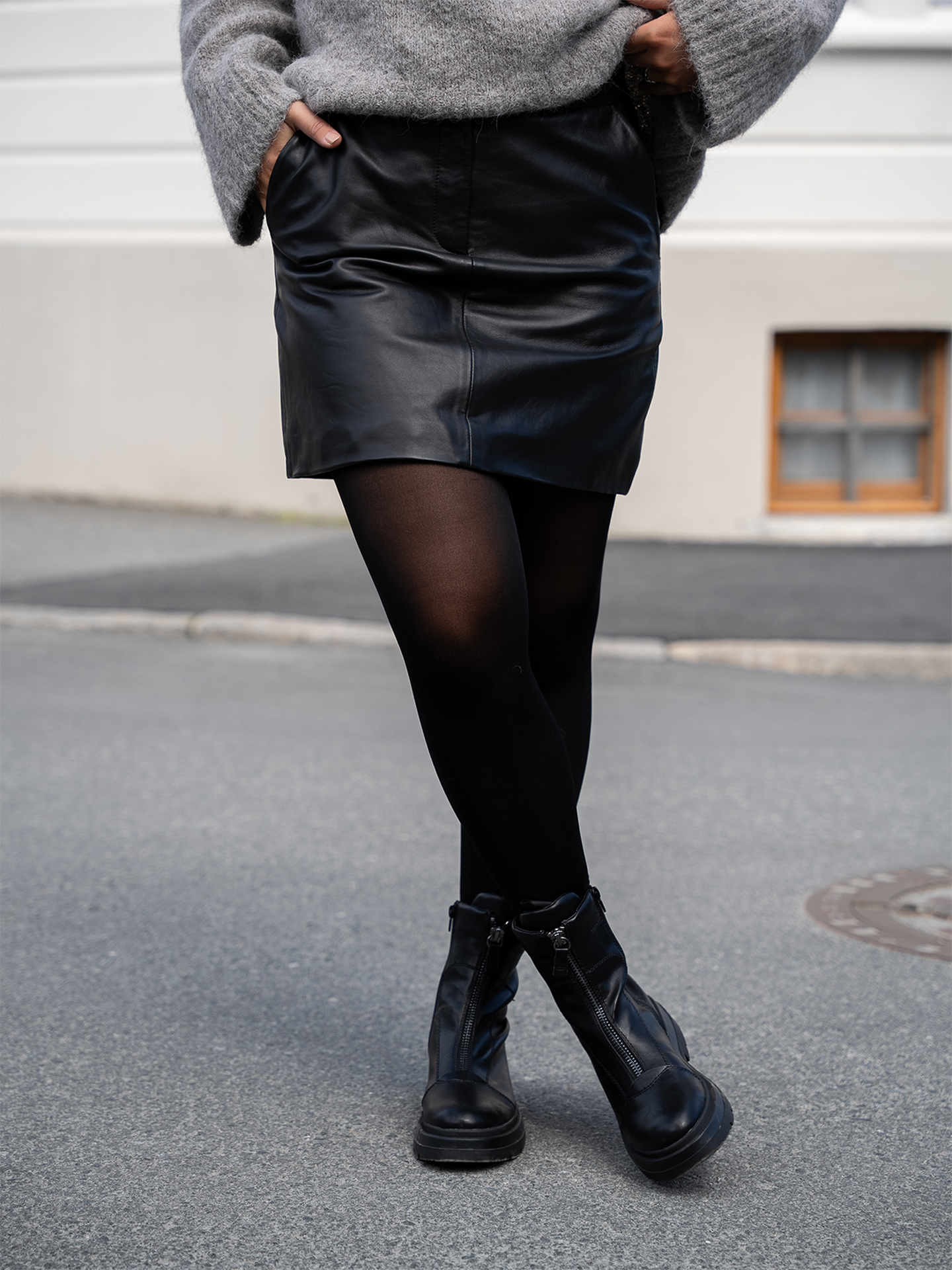 Lyma Leather Skirt
