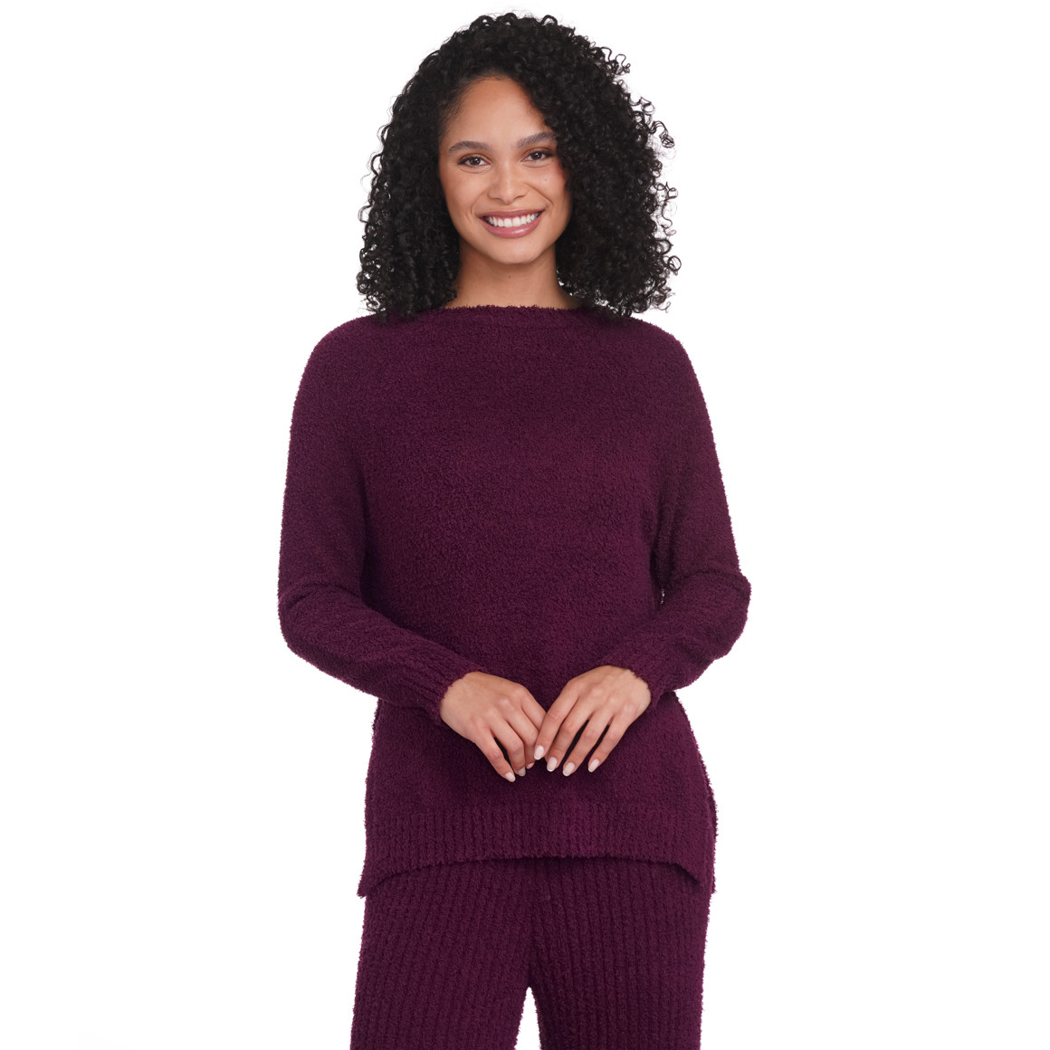 Gina Benotti Damen Pullover in Unifarben lila