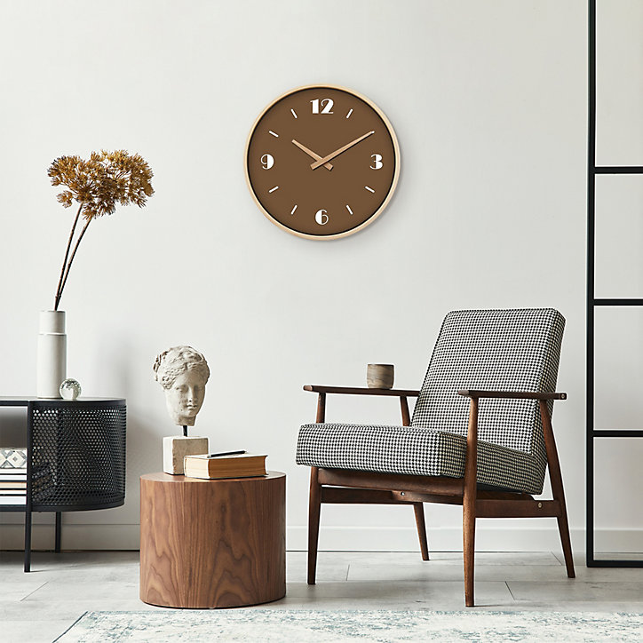 Horloge murale design vintage marron Dada Art Ø30 cm
