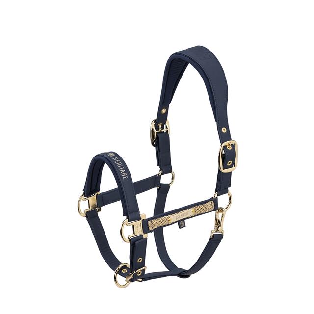 Halster Eskadron Heritage Faux Leather Double Pin Donkerblauw