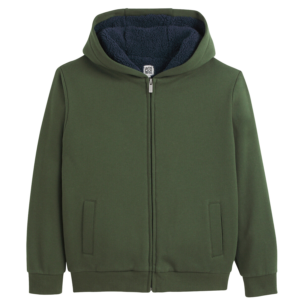 COLEÇÕES LA REDOUTE<br>Moletom com zíper em fleece, forrado com sherpa