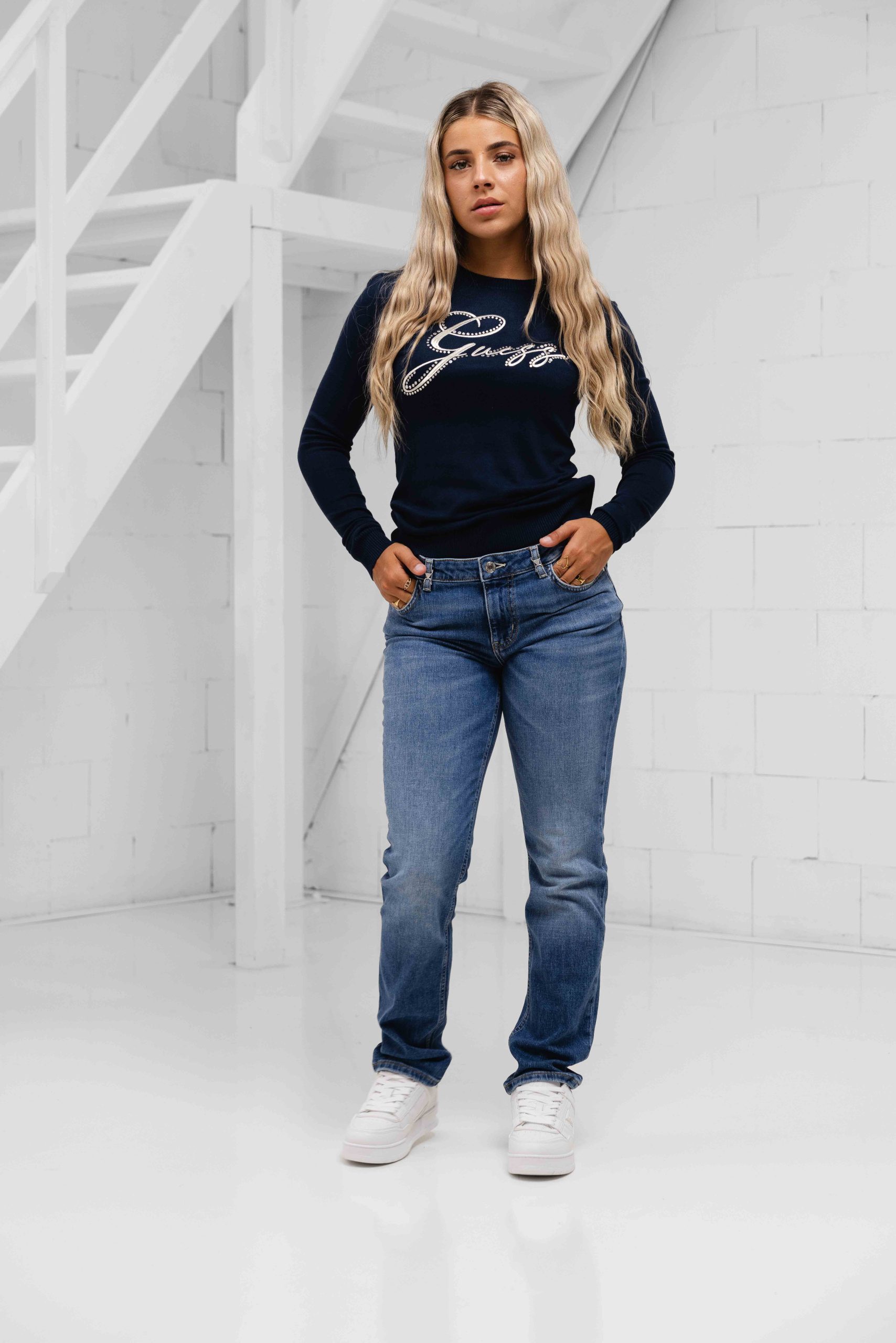 Guess Brooklyn Jeans Dames Blauw