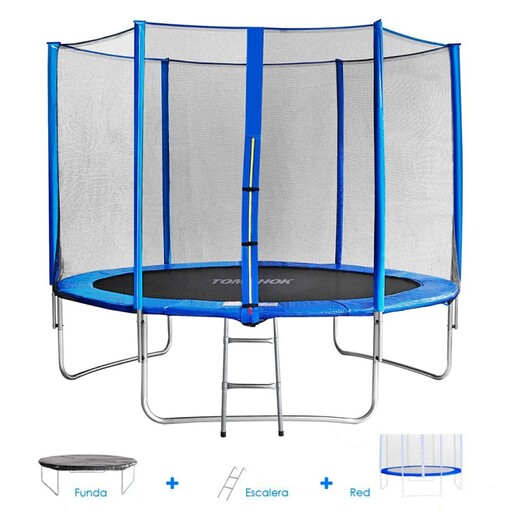 Cama elástica de jardim Tomahok de 2,45 m - Suporta até 100 kg