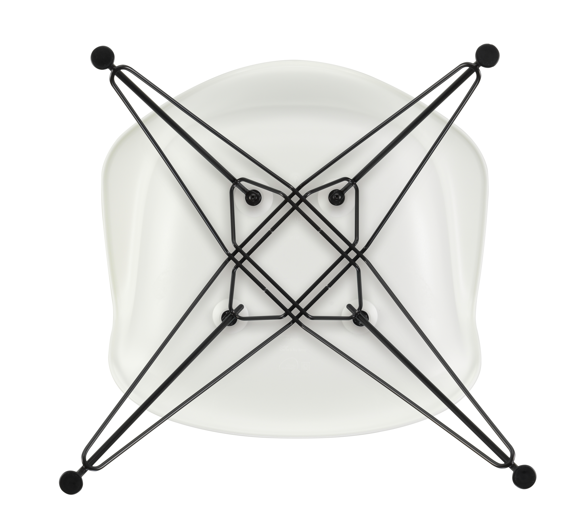 Eetkamerstoel DAR basic dark onderstel cotton white