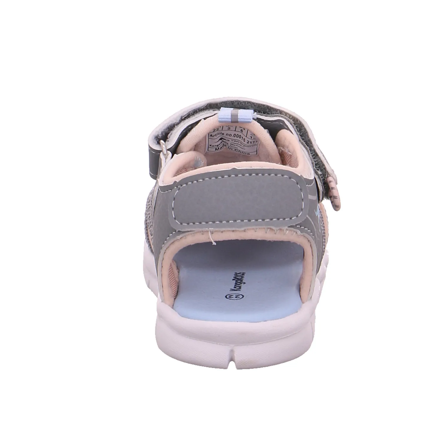 KANGAROOS Baby-Sommer-Bottine Silber Lederimitat  Halboffene Sandale
