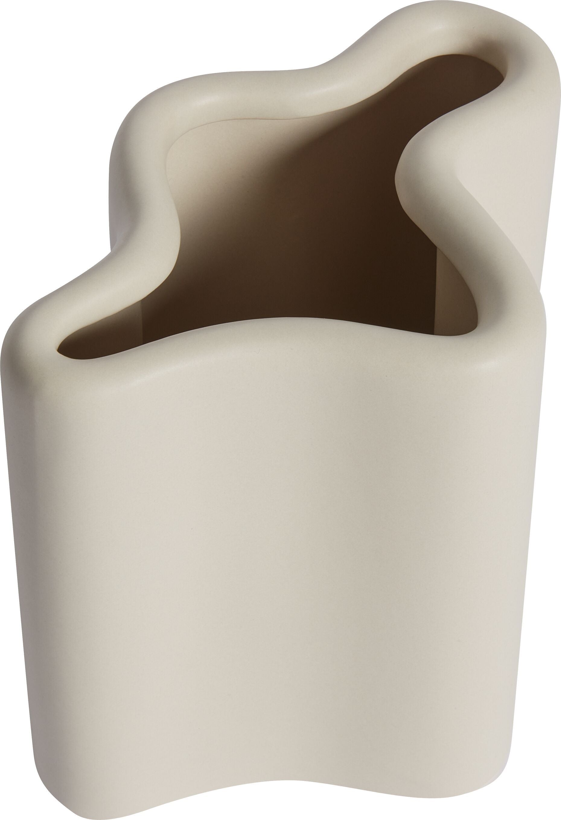 NOLA Vase - Beige / B: 12.5 cm x T: 18.2 cm x H: 15.5 cm