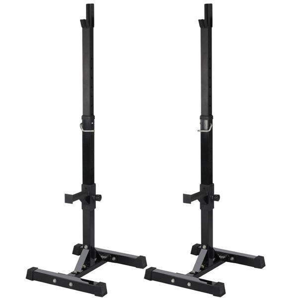 Yaheetech Hantelständer Verstellbare Hantelablage Langhantelablage Langhantelständer bis 200 Kg belastbar Metall Kniebeugenständer für KrafttrainingZuhause und Wohnen - Wohnzimmermöbel - Hocker & Poufs - Sport & Fitness
