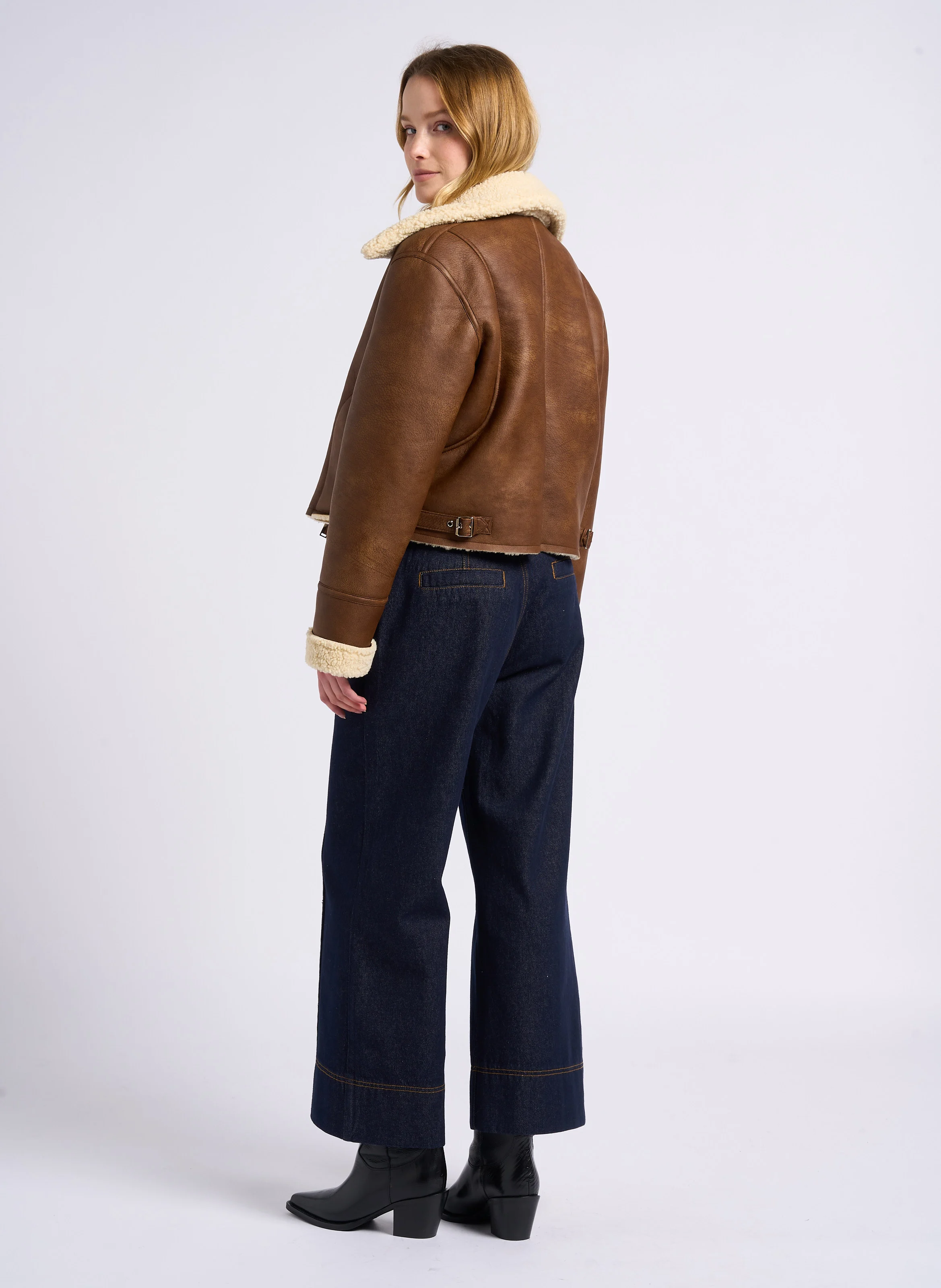 ROMY - Jean large en coton | Bleu