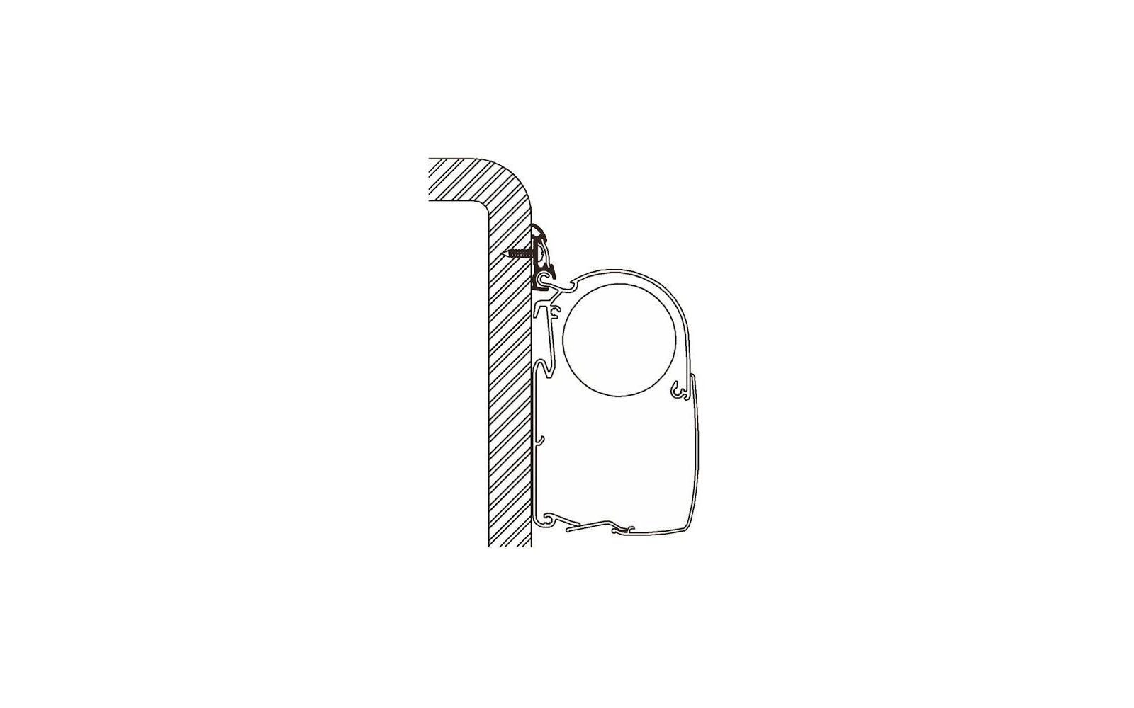 Thule Markisenadapter Caravan Rail Luxe 6,0m