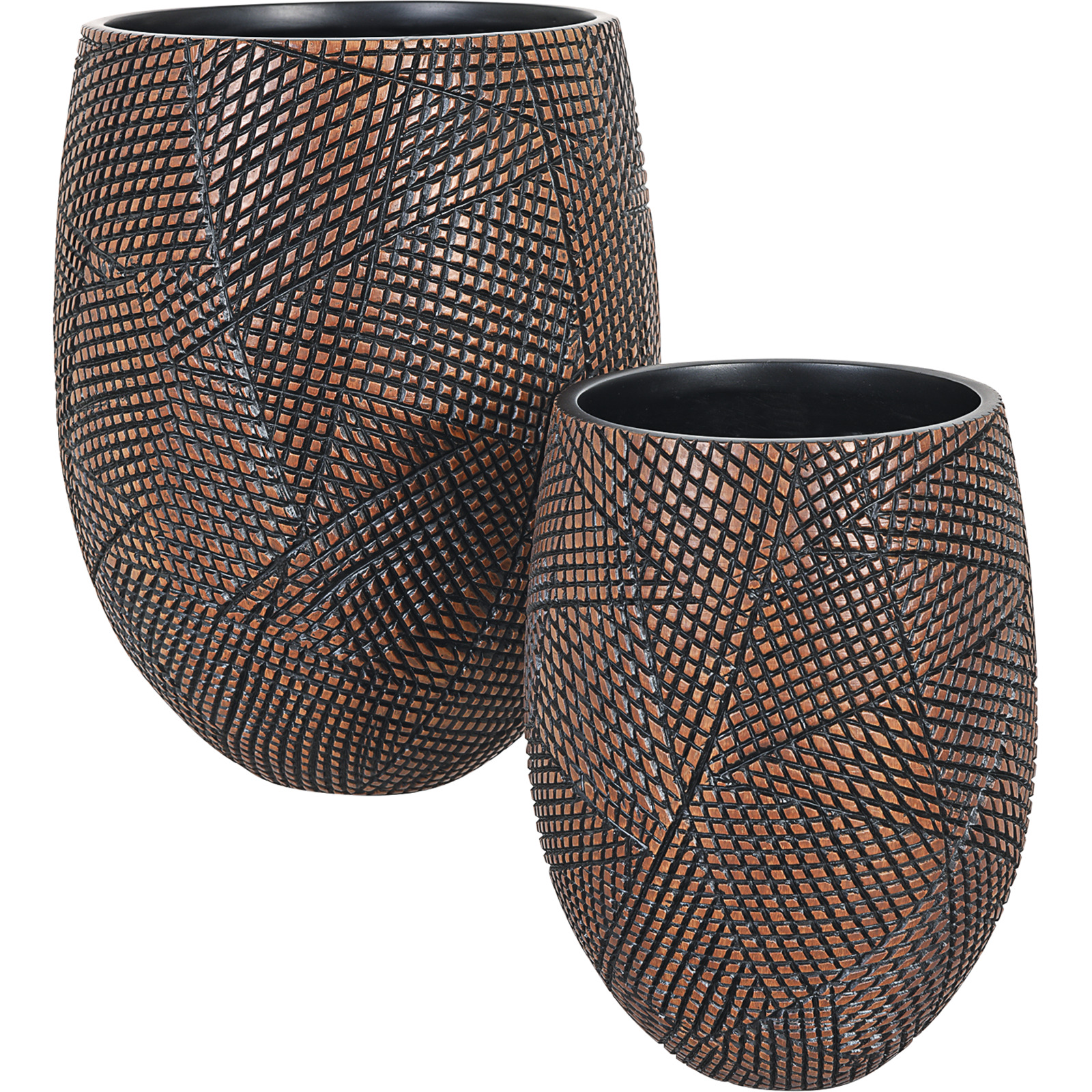 Dekovase Marone Ø18x24cm bauchig braun