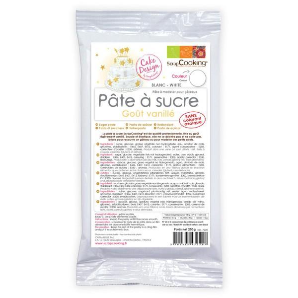 Pâte à sucre blanche arôme vanille - 250 g Scrapcooking