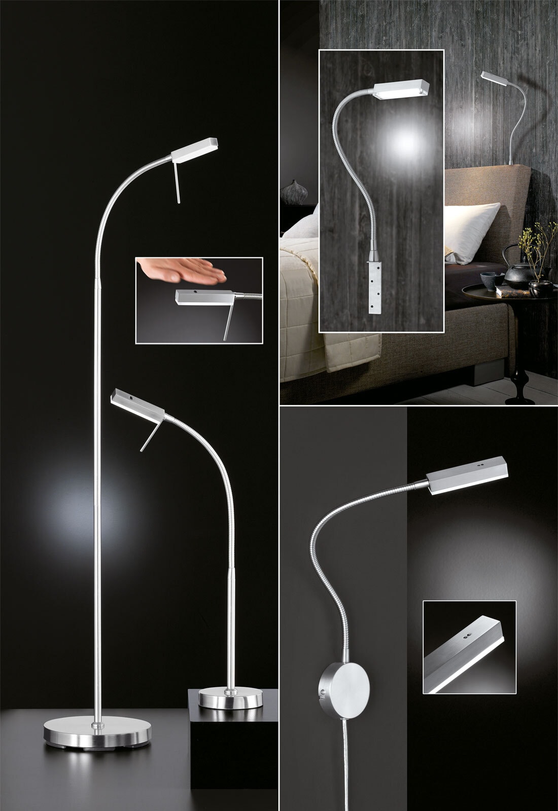 FISCHER & HONSEL LED Wandlampe RAIK II mit Gestensteuerung