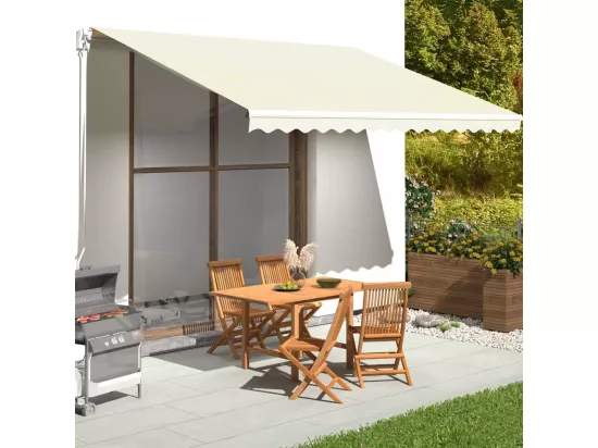 Tissu de remplacement pour auvent Crème 4,5x3,5 m