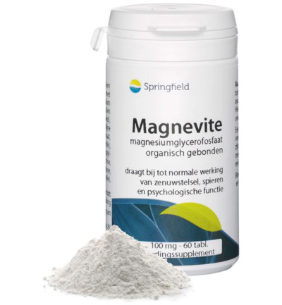 Springfield Magnevite magnesium glycerofosfaat 100 mg (60 tabletten)