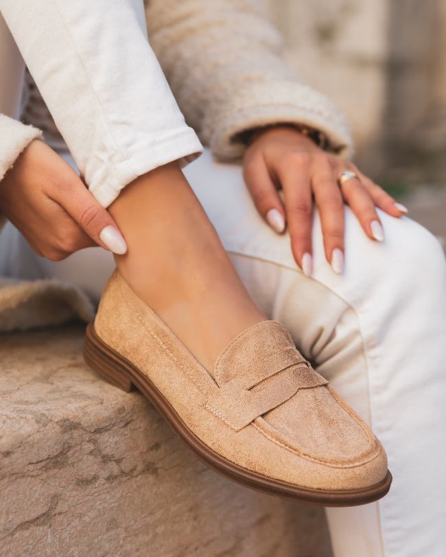 Mocassin femme taupe - Yasmine