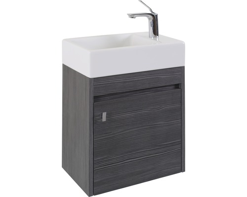 Basano gastenbadkamermeubelset Cosenza antraciet 54x45x28 cm incl. wastafel