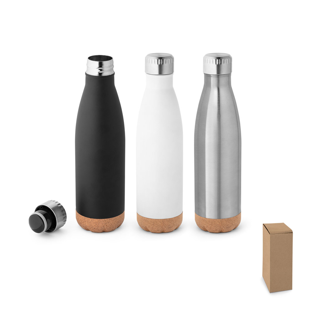 hi!dea 94240 - Thermos 560mL en acier inox avec base en liège