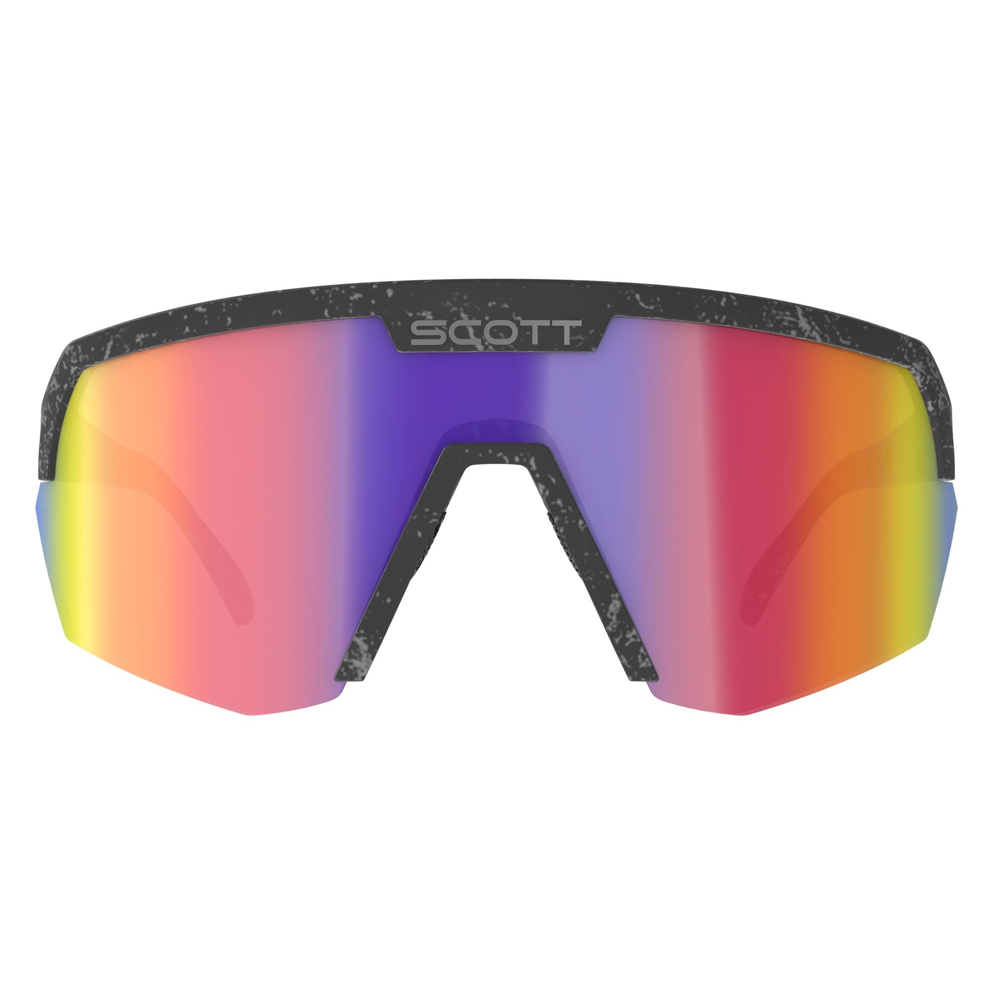 SCOTT Sport Shield Cykelbriller Sort Marmor/Blågrøn Krom