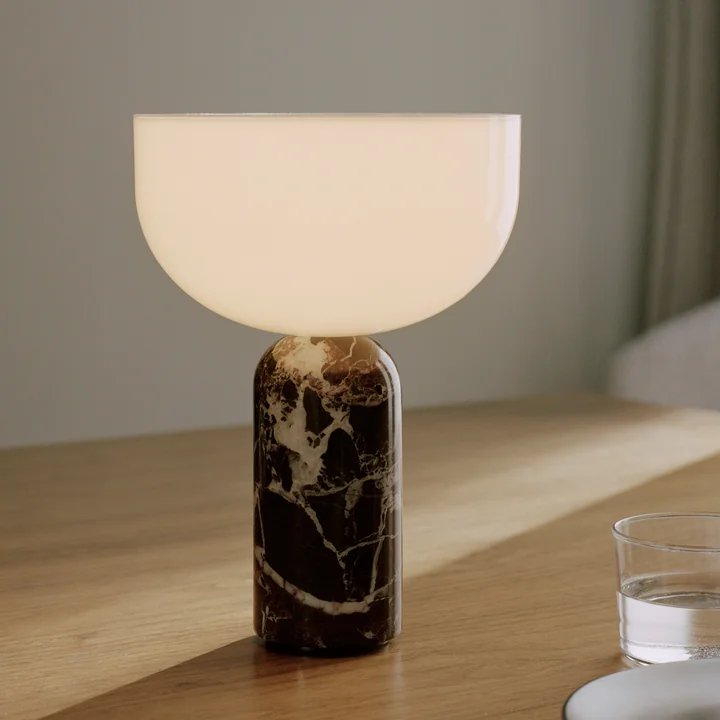 New Works - Kizu Portable LED Tischleuchte mit Akku, breccia pernice