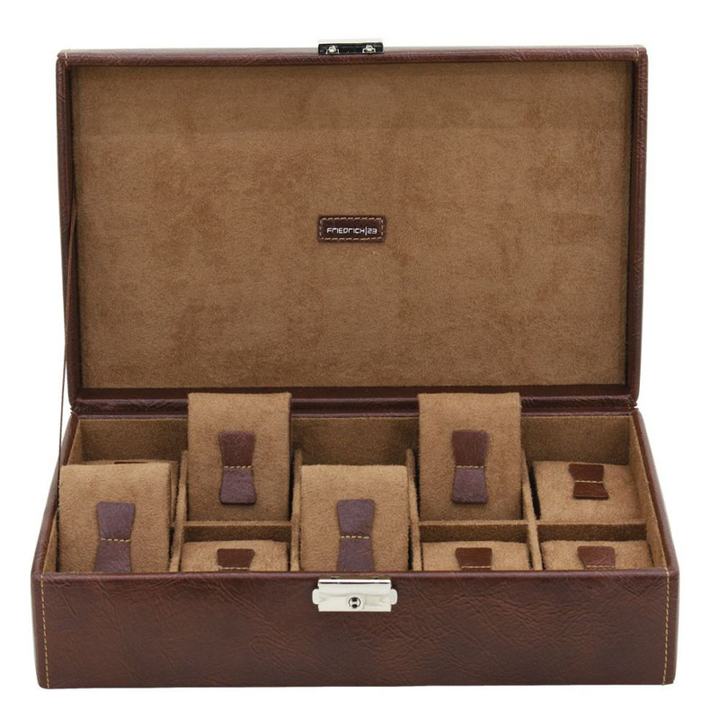 Malle 10 montres, marron