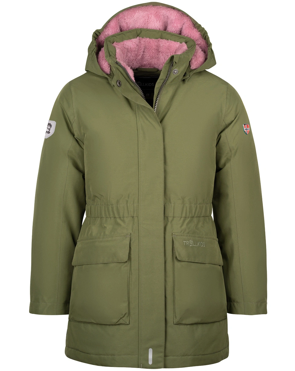 Daunenmantel GIRLS ALESUND in dusky olive/mauve
