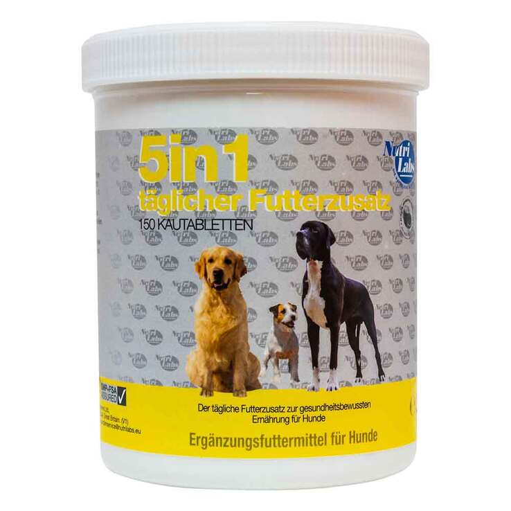 5IN1 täglicher Futterzusatz Kautabletten für Hunde, 150 St