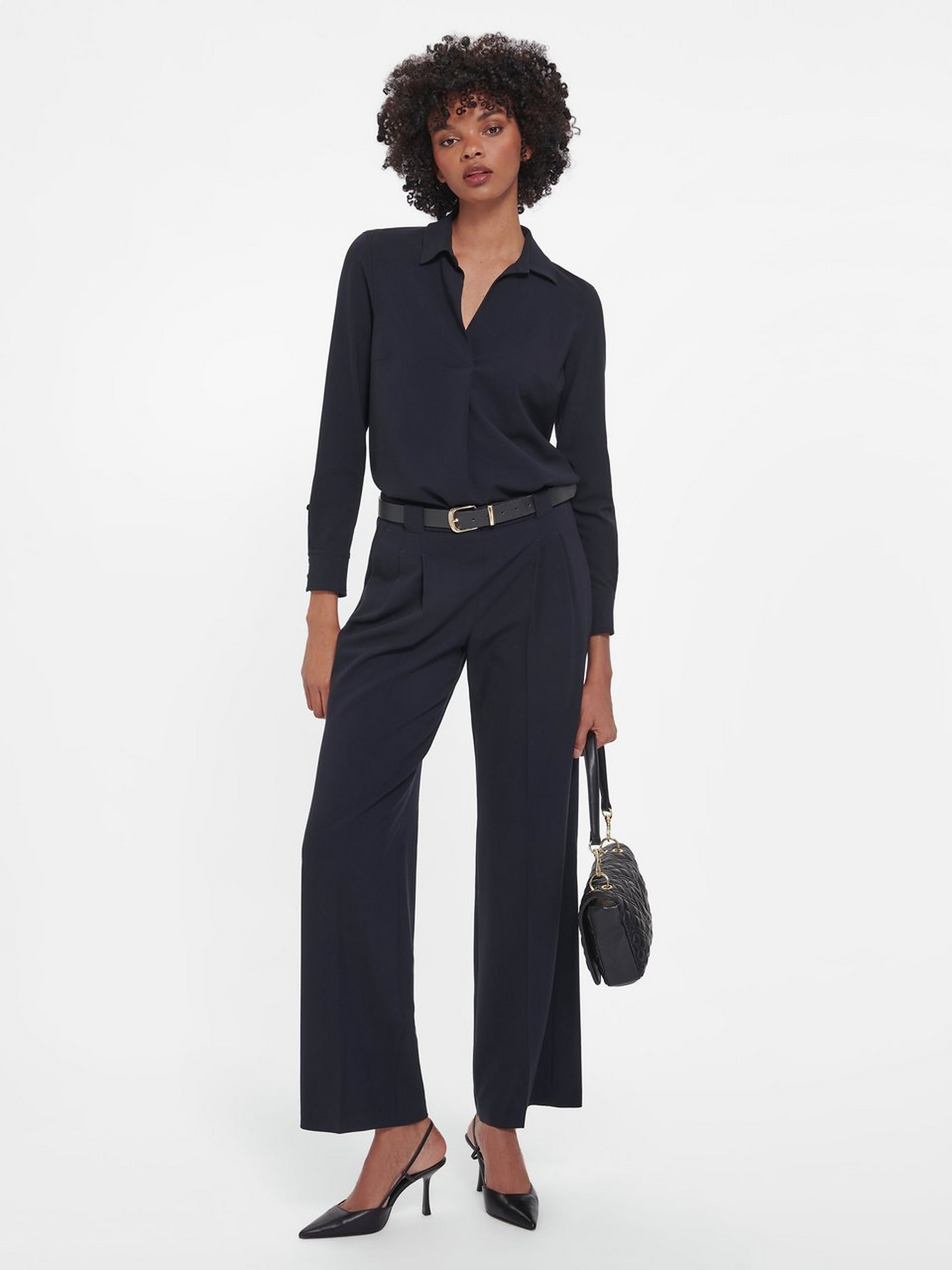 Bluse mit Hemdkragen