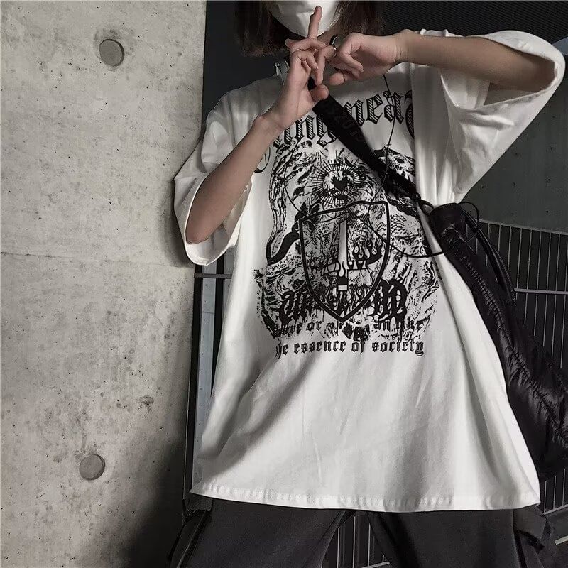 Bay Go Mall - T-shirt met elleboogmouwprint