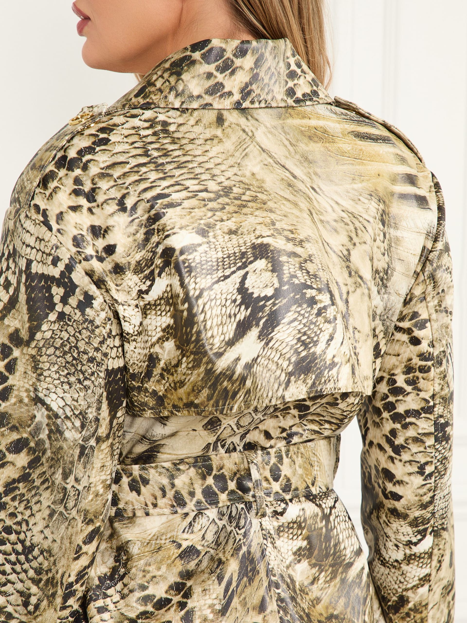 Trench coat curto estampado Natalie