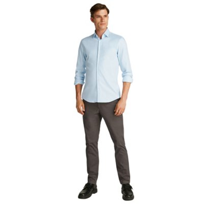 Chemise à manches longues homme Mini Structure Slim CALVIN KLEIN