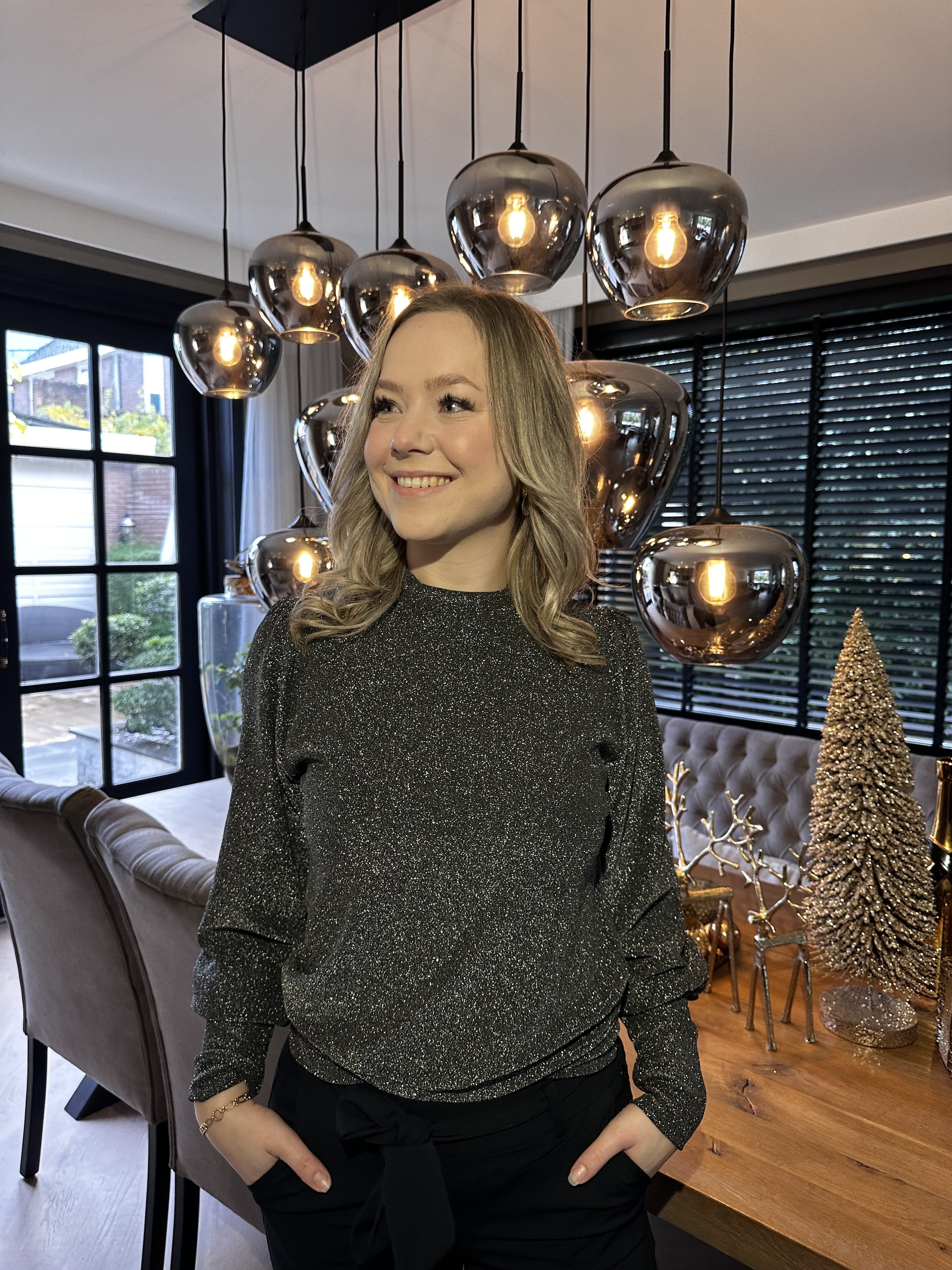 Glitter Top - Zilver
