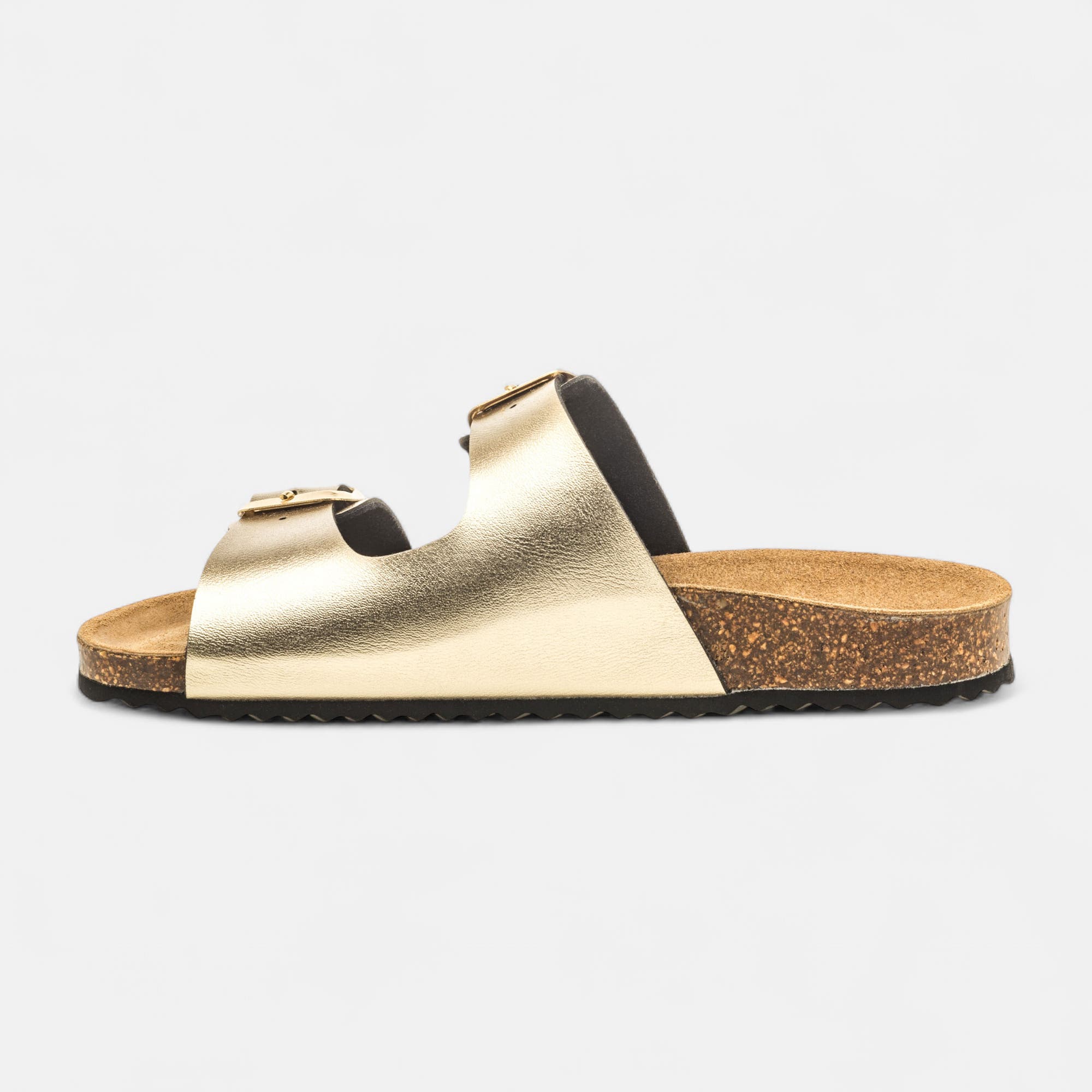 Mules semelle liège Femme or