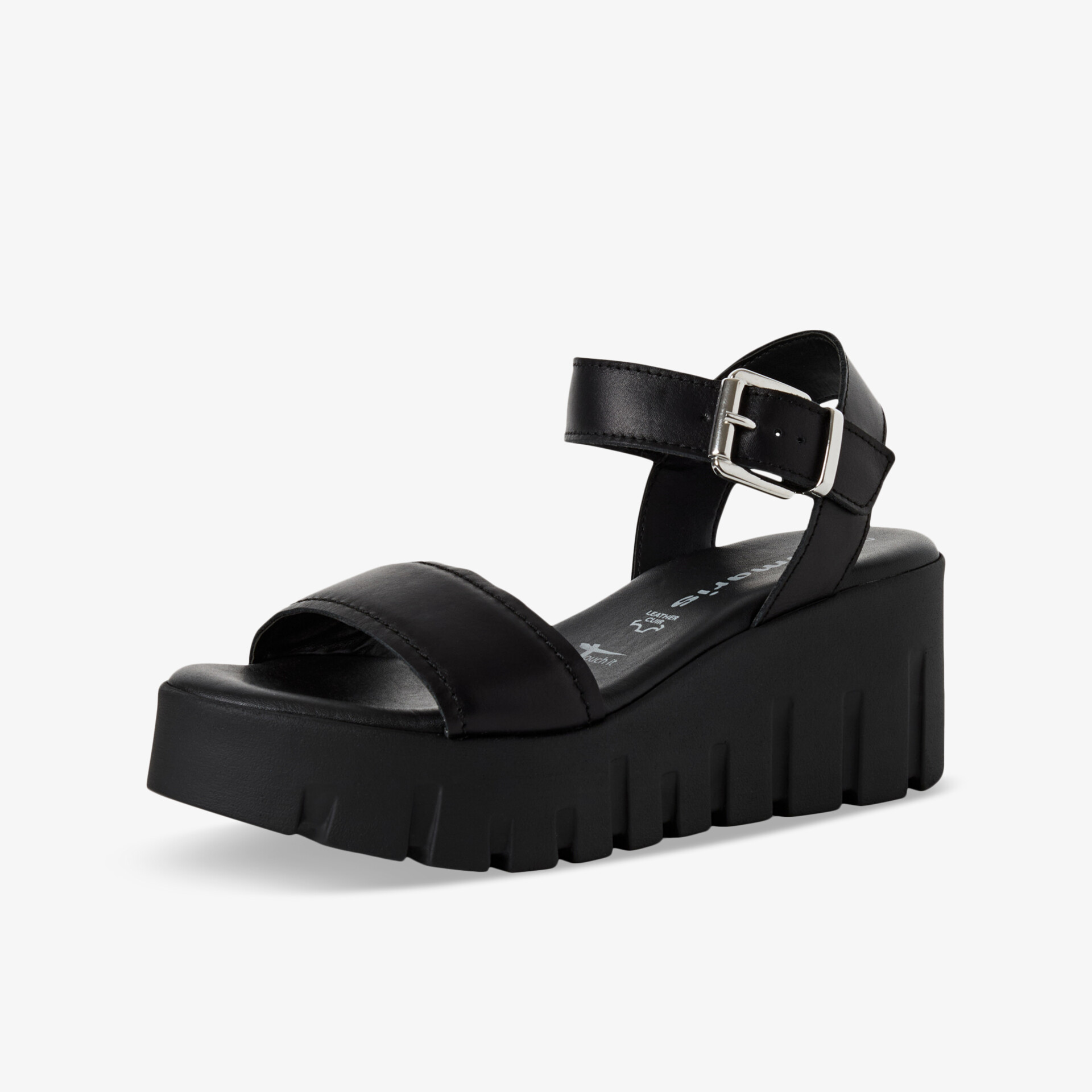 Tamaris Damen Plateausandalen schwarz