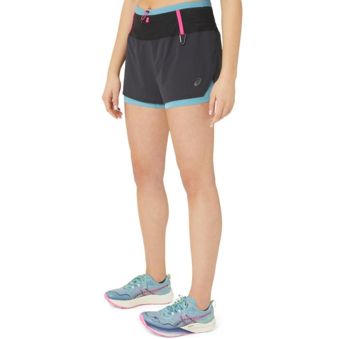 Asics Dame Shorts FujiTrail 2in1 Shorts Sort