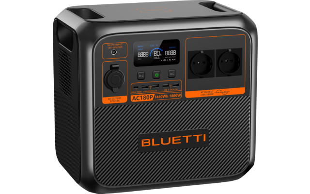 BLUETTI AC180P-Black-EU tragbare Powerstation 1800 W
