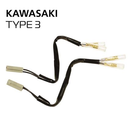 Connectique Oxford POUR CLIGNOTANTS SPECIFIQUES Kawasaki Type 3 Universel - Noir
