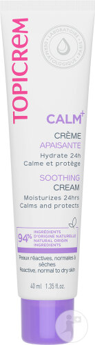 Topicrem Calm+ Ultra-Hydratante Crème Apaisante Légère Peaux Intolérantes Normales À Mixtes 40ml