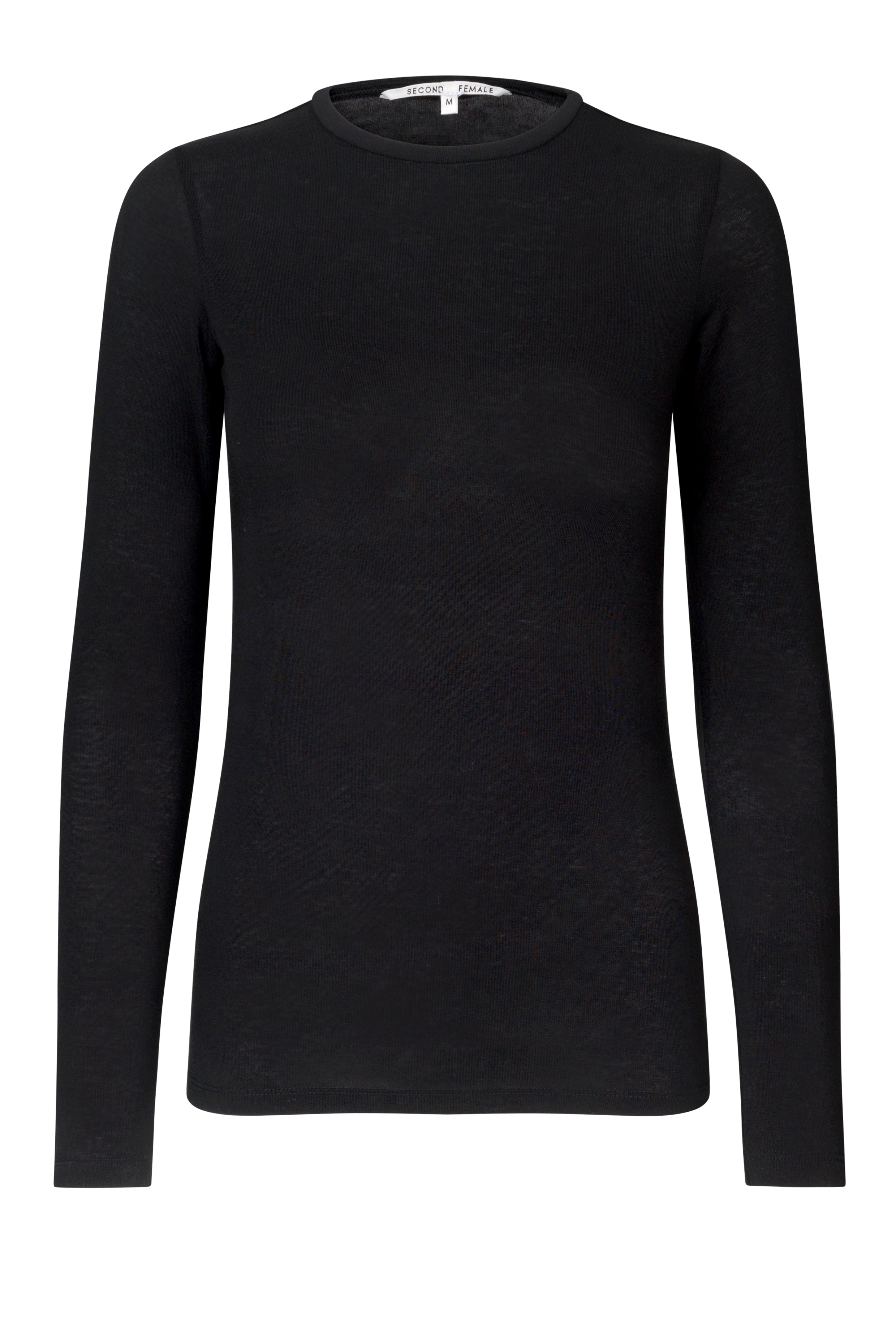 Second Female  Matima O-Neck langærmet t-shirt - sort