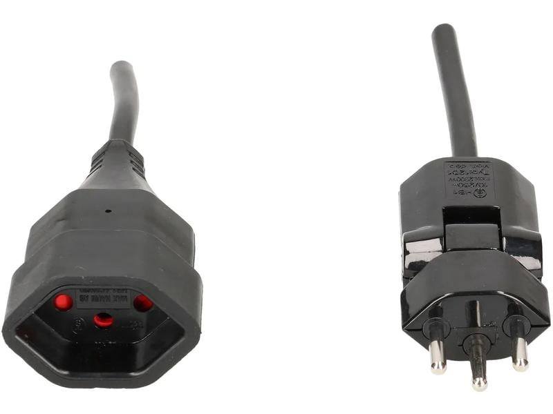 Max Hauri Verlängerungskabel 1 m T13 - T12 Clip-Clap, Schwa TD-Verlängerung 1 m mit Clip-Clap-Stecker