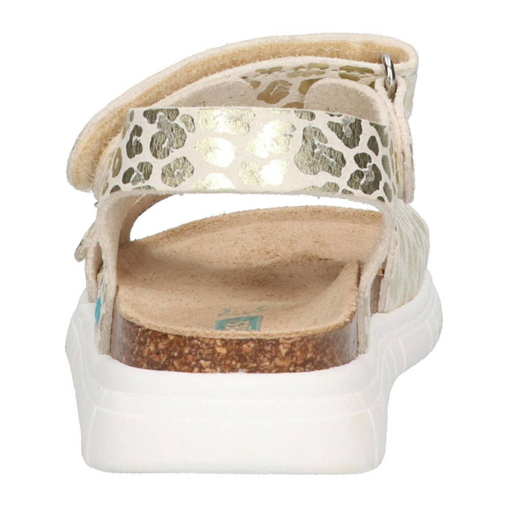 BunniesJR Britt Beachsandalen met panterprint champagne