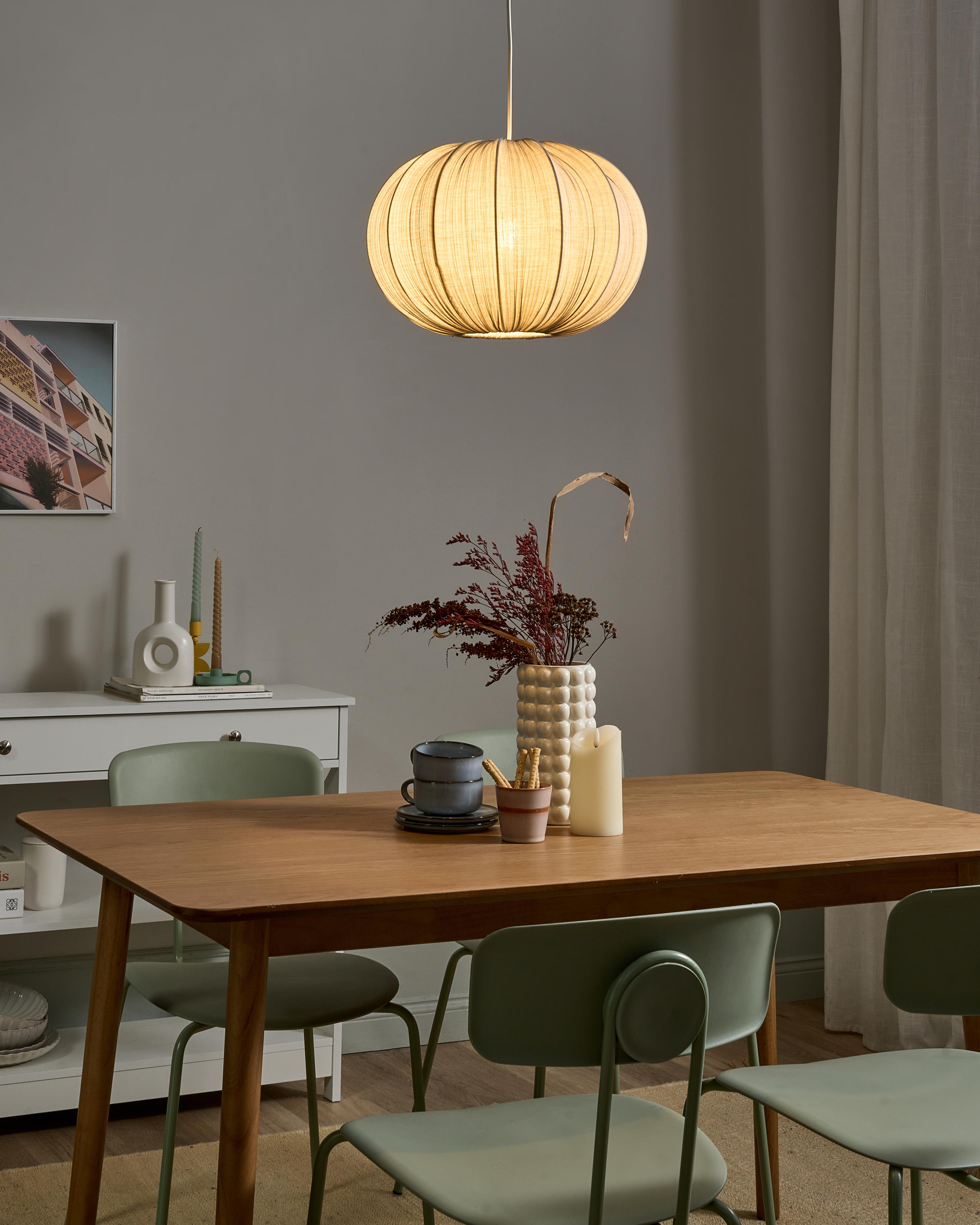 Hanglamp OKER Stof Grijs