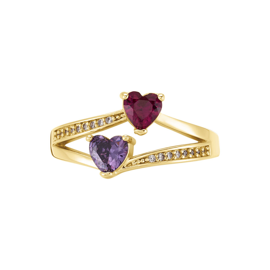 Bague Drina Plaqué Or Jaune Oxyde De Zirconium Spinelle