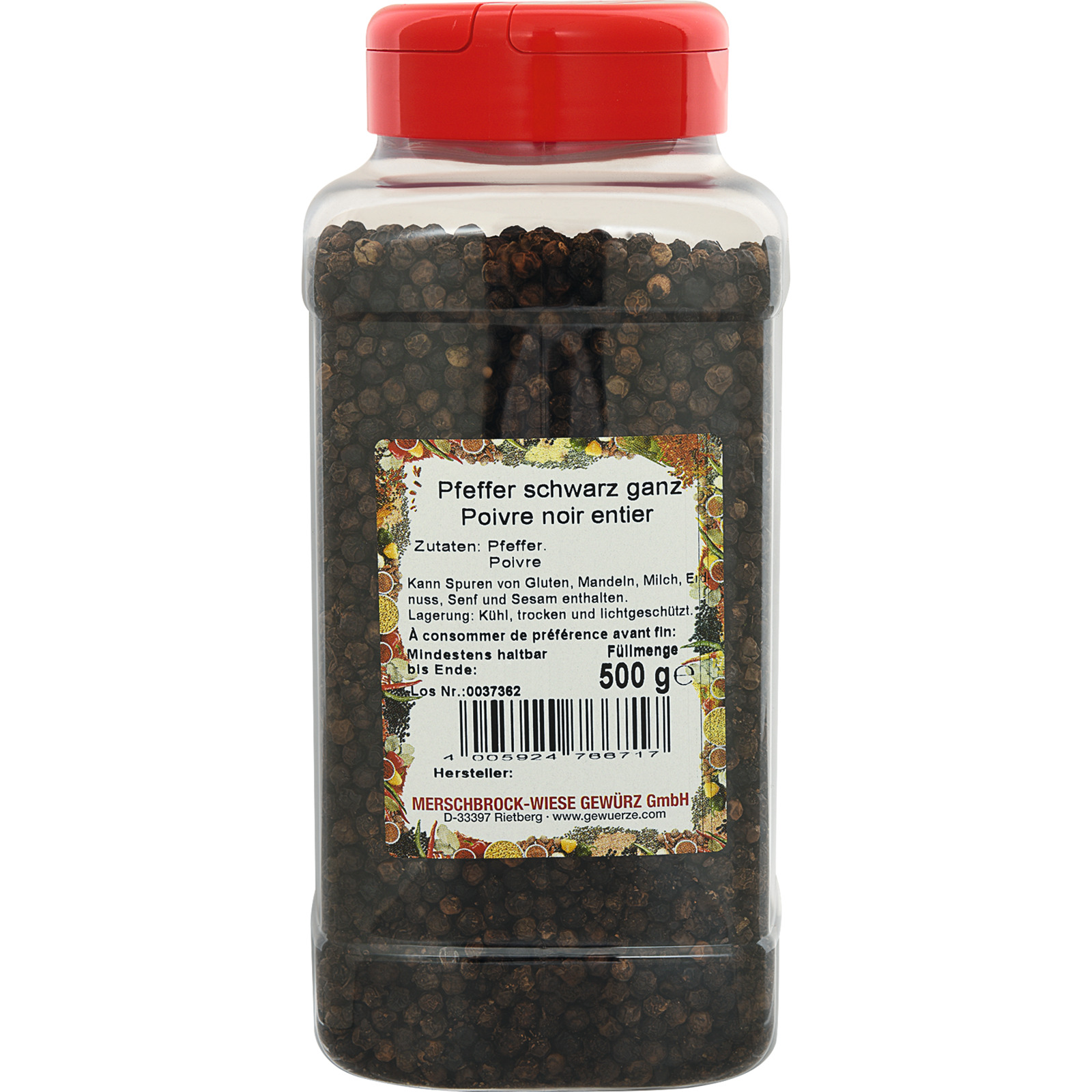 Pfeffer Schwarz Ganz 500 g