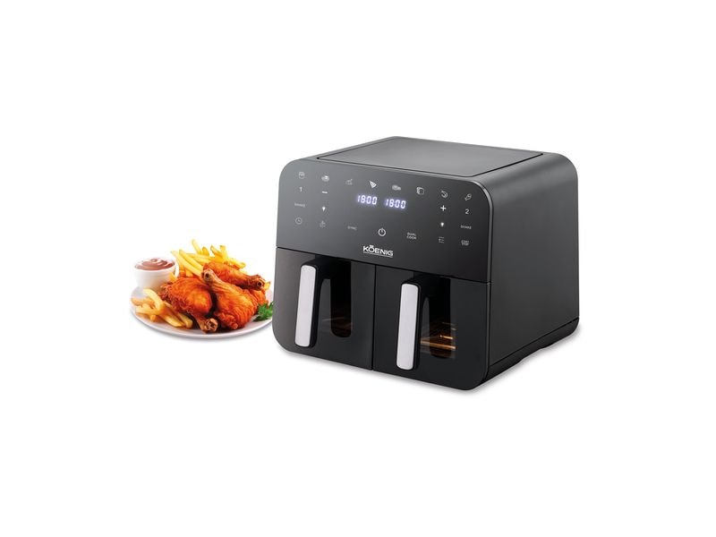 Koenig Heissluft-Fritteuse Quick & Pure 5, 4.5 l Doppel-Heissluftfritteuse