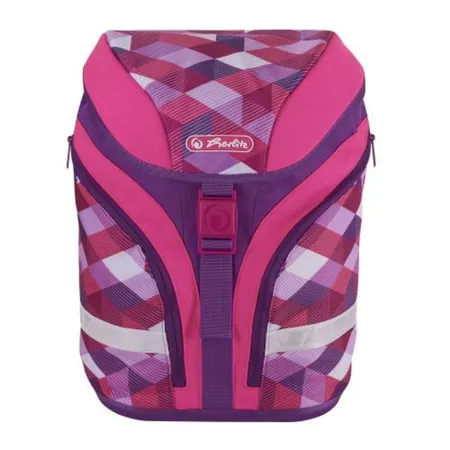 Herlitz Motion Plus Schulrucksackset Pink Cubes, 4-teilig