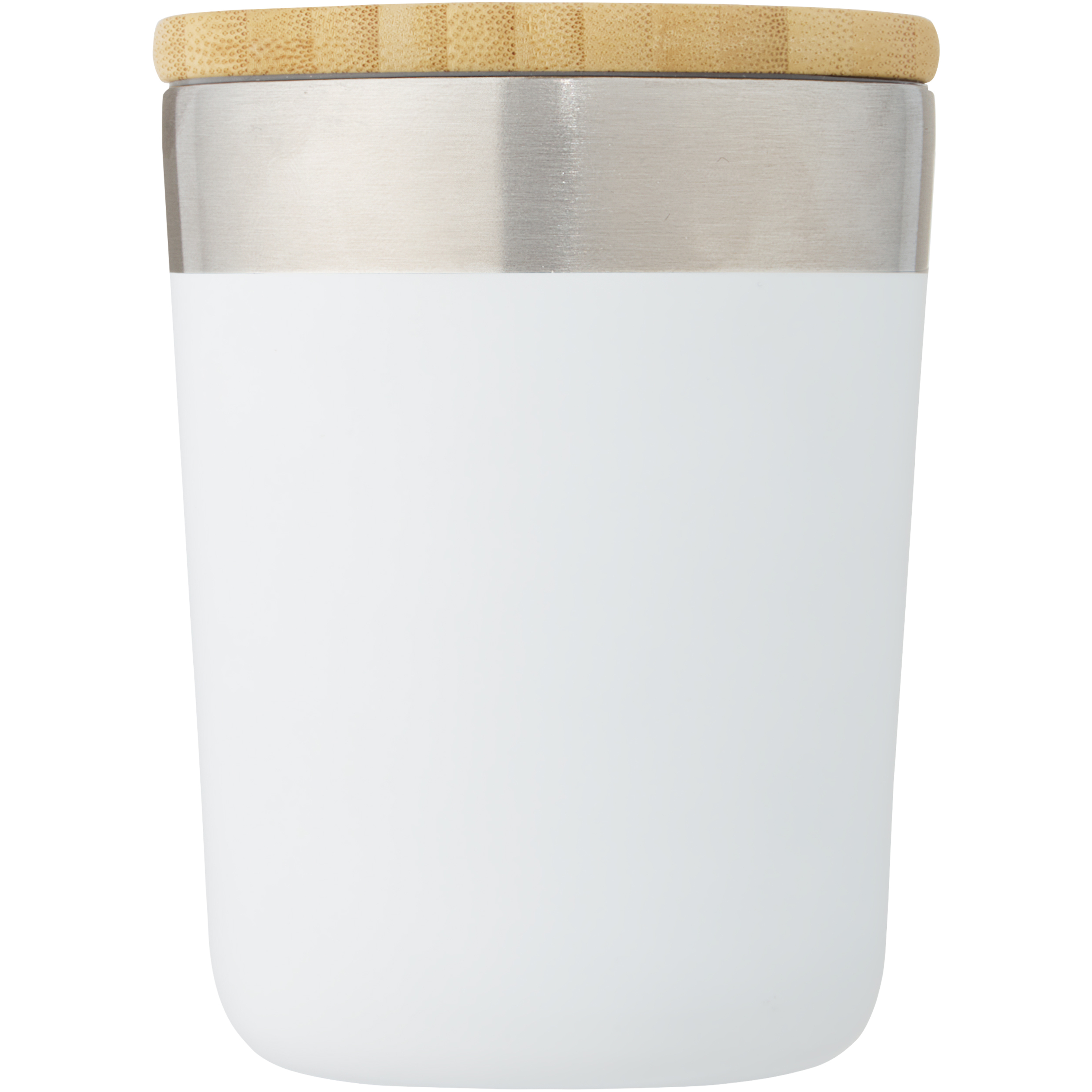 EgotierPro 100670 - Tasse Isotherme en Acier Inoxydable avec Couvercle Bambou